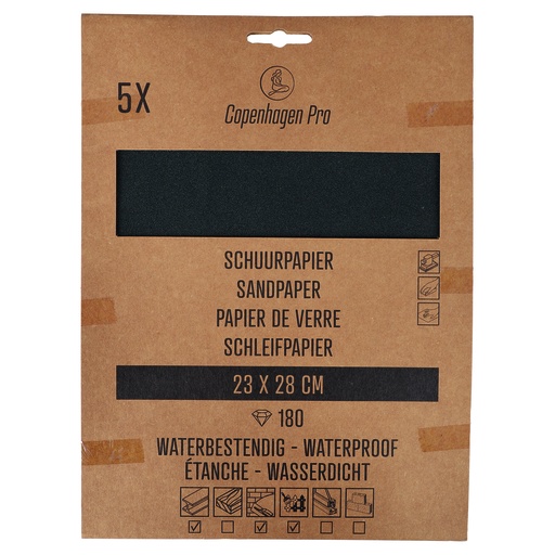 [5006176] pro papier abrasif imperméable (P180) (5pcs)
