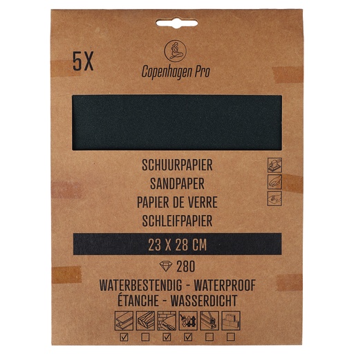 [5006177] pro papier abrasif imperméable (P280) (5pcs)