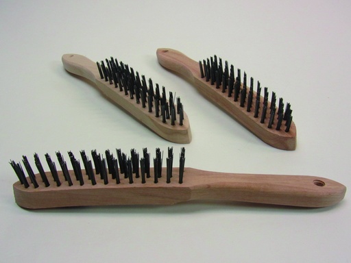 [5006383] brosse métallique 4 rangs avec manche