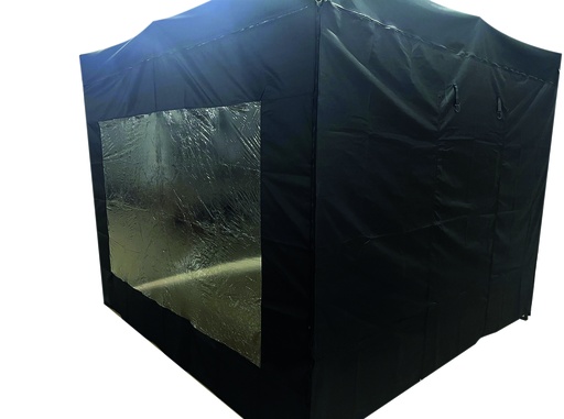 [5039018] tente de chantier accessoires paroi latérale avec fenêtre noir 3m