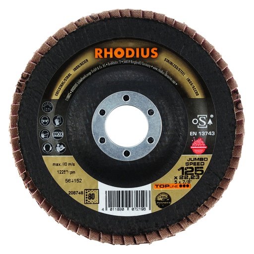 [5063086] disque à lamelles inox JSE 125 granule 80