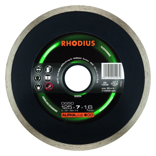 [5063136] disque diamanté carrelage DG50 125x5