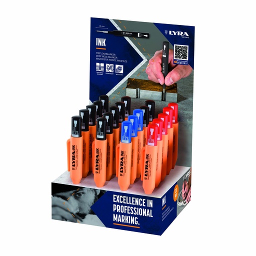 [5147089] lyra Ink display (12 noir 5 rouge 3 bleu)