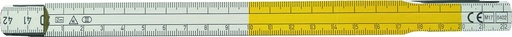 [5154009] mètre double 2m blanc/jaune