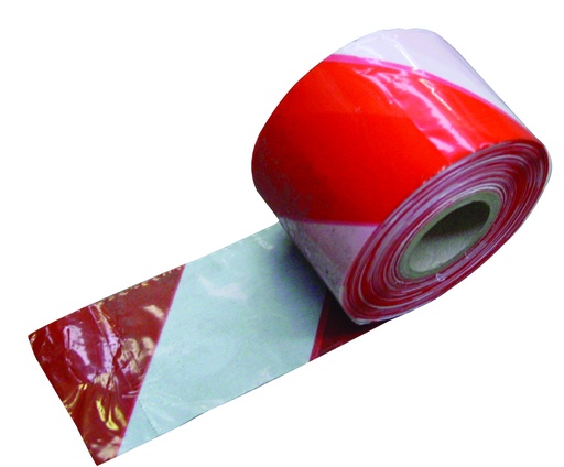 [5333001] ruban de signalisation 500m rouge/blanc